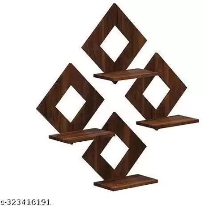 CRAFTY COTTAGE Wooden Wall Shelf Shelves Art Hanging Decor for Wall Wooden Wall Shelf  (Number of Shelves - 1, Brown)