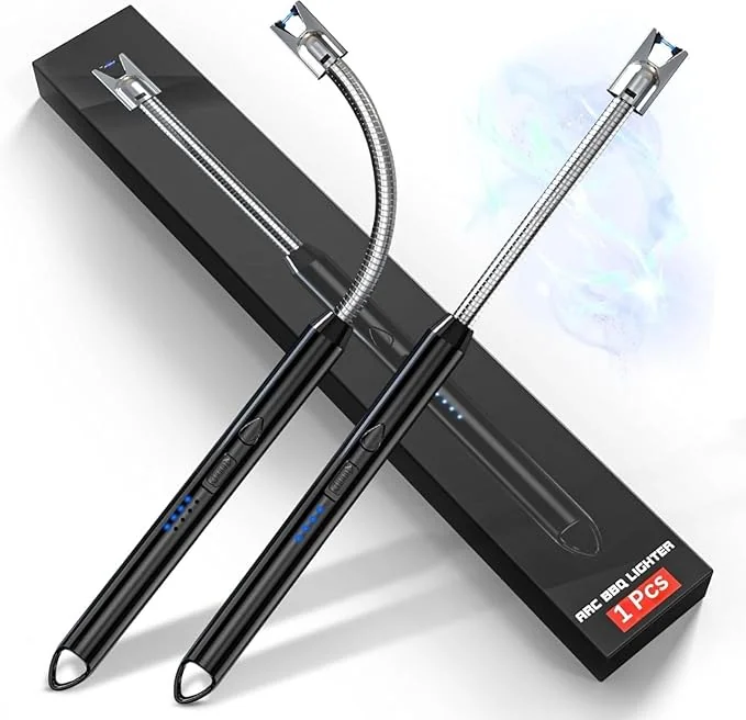 Gas Lighter for Kitchen Use | C-Type Rechargeable Electric Lighter Stove & Candle Lighter with USB Charging Port | 1 Year Warranty | 400 Uses in Single Charge