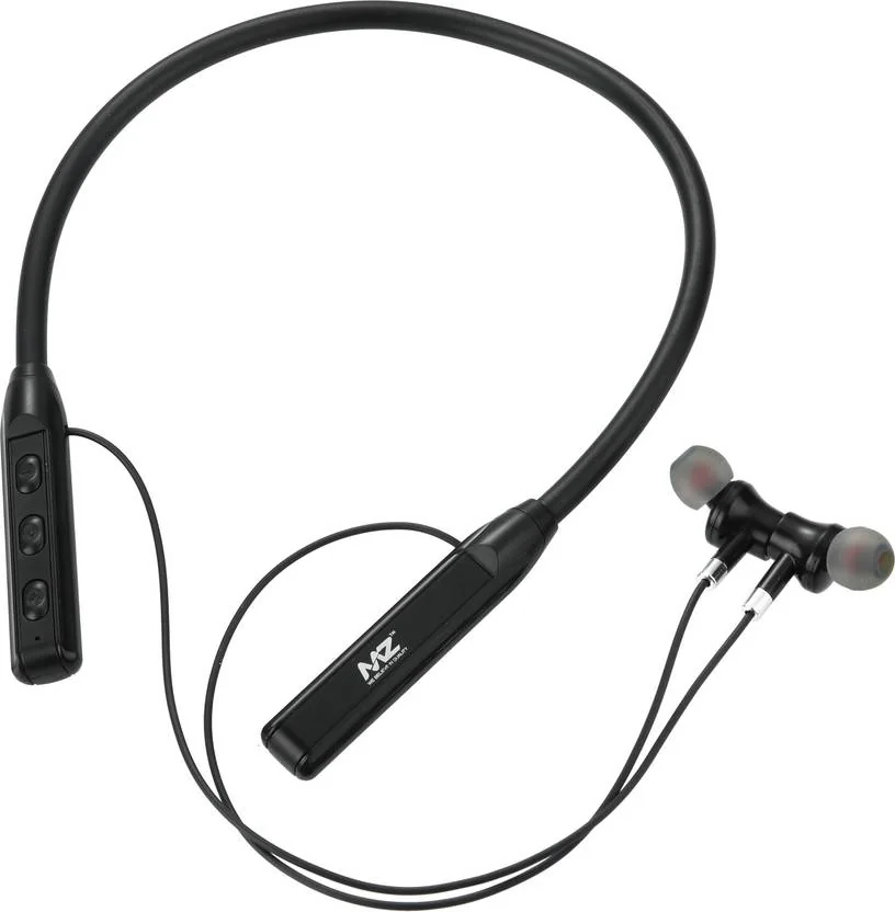 MZ NB111 Wireless Headphone Magnetic Neckband 250h standby 200mAh Bluetooth  (Black, In the Ear)